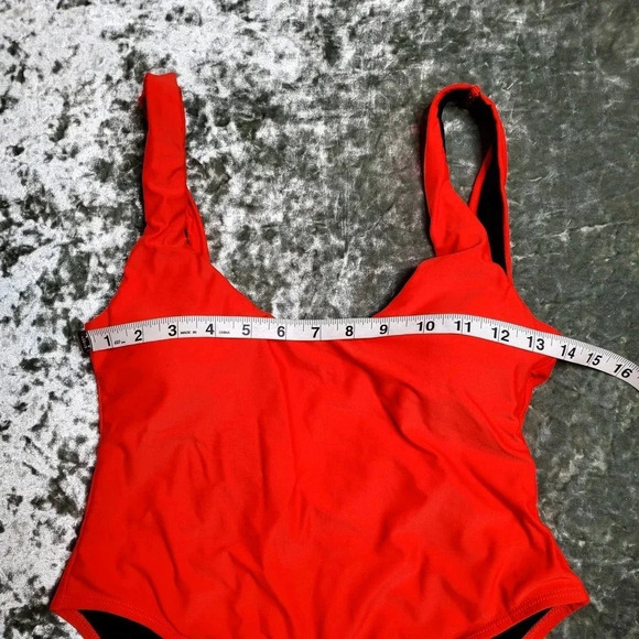 Swimsuits For All Red One-Piece Swimsuit - Picture 2 of 7